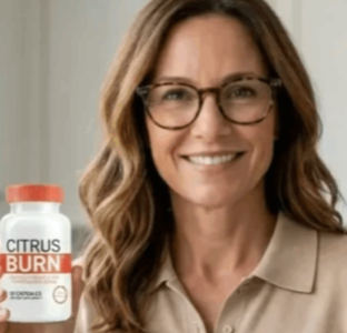 A satisfied middle-aged consumer exhibiting improved physical vitality after consistent product integration.